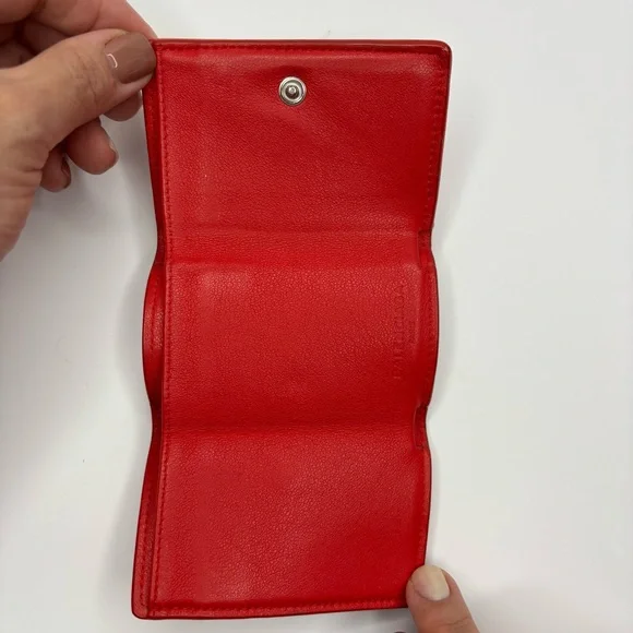 Authentic Balenciaga Mini Papier Trifold Leather Wallet - Picture 11 of 13